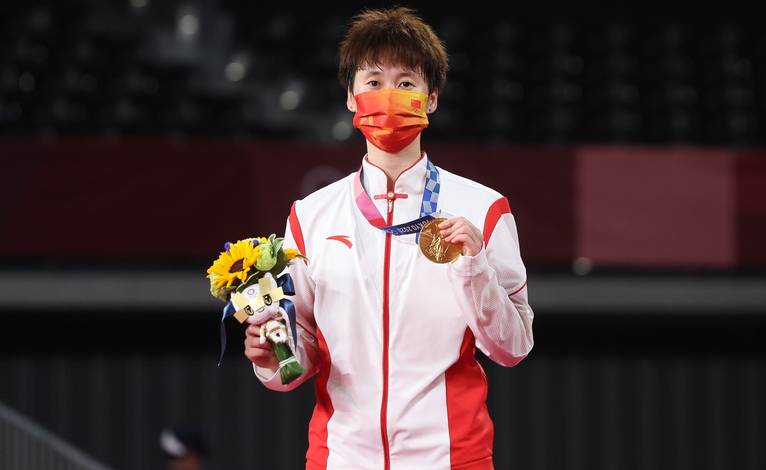 Chen Yu Fei (Tiongkok) sukses meraih medali emas Olimpiade Tokyo 2020. (Foto: BADMINTONPHOTO - Yves Lacroix)