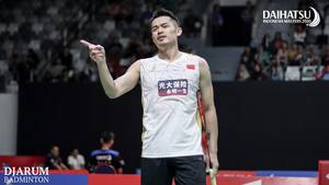 Lin Dan (Tionkok) saat berlaga di ajang Daihatsu Indonesia Masters 2020 BWF World Tour Super 500.