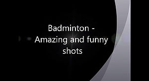 Funny moment, trick and great rally on badminton