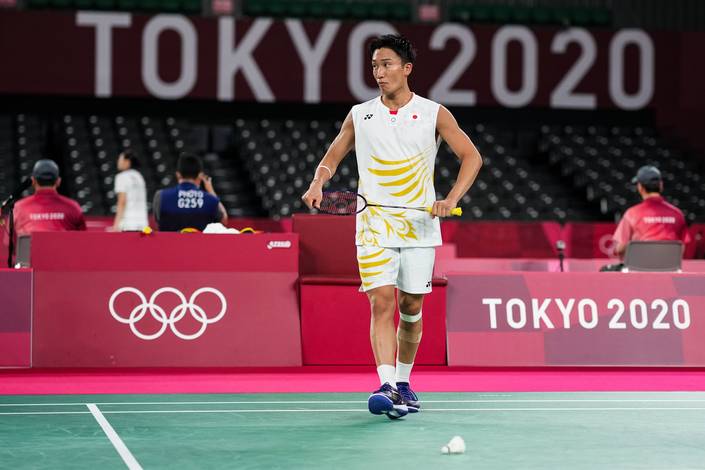 Tunggal putra Jepang nomor satu dunia, Kento Momota harus tersingkir di babak penyisihan grup Olimpiade Tokyo 2020. (Foto: BADMINTONPHOTO - Shi Tang)