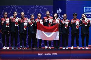 Indonesia raih medali perak beregu putri SEA Games 2023 Kamboja (Humas PP PBSI)