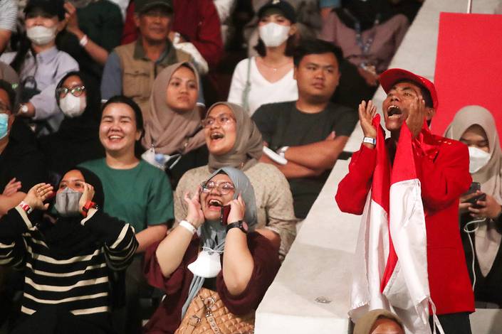 Suporter Indonesia di Gelora Bung Karno (Djarum Badminton)