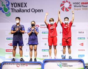 Ganda campuran Indonesia, Praveen Jordan/Melati Daeva Oktavianti (kiri) jadi runner up Yonex Thailand Open 2020 BWF World Tour Super 1000. (Copyright: Badmintonphoto | Courtesy of BWF)