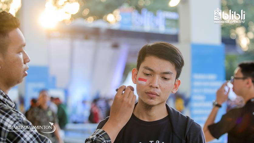 Face Painting di Blibli Indonesia Open 2018