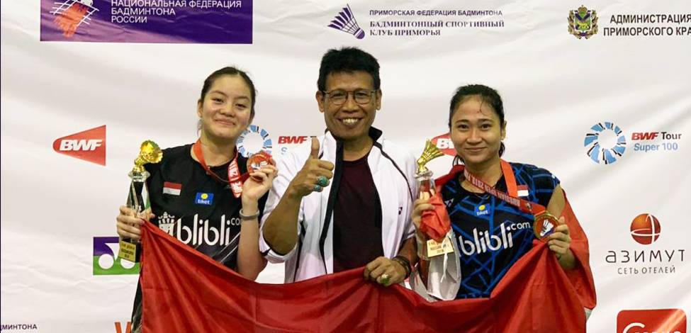 Ni Ketut Mahadewi Istarani/Tania Oktaviani Kusumah (Indonesia) keluar sebagai juara ganda putri Russia Open 2019.