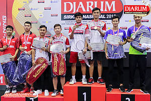 PB Djarum Kudus, Jaya Raya Jakarta dan Exist Jakarta di Podium Juara.