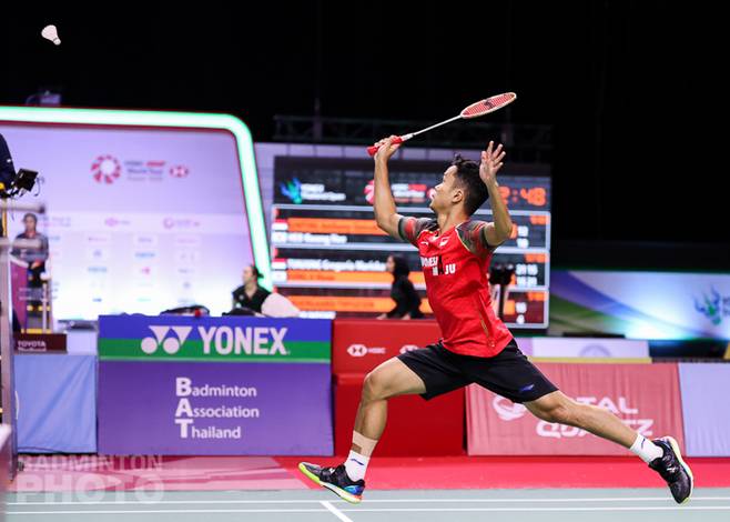 Tunggal putra Indonesia, Anthony Sinisuka Ginting harus terhenti di babak semifinal. (Copyright: Badmintonphoto | Courtesy of BWF)