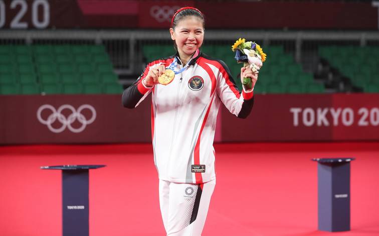 Greysia Polii (Indonesia) sukses meraih emas Olimpiade Tokyo 2020. (Foto: BADMINTONPHOTO - Yves Lacroix)