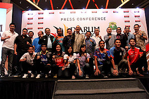 Suasana Press Conference Kedua Djarum Superliga Badminton 2017.