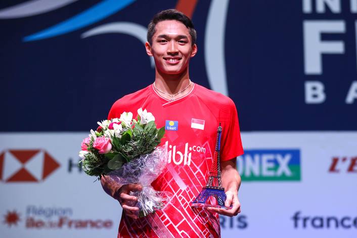 Tunggal putra Indonesia, Jonatan Christie juara bertahan New Zealand Open 2019. (Foto: PP PBSI)