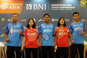 Para atlet Indonesia pada BAJC 2024 (Djarum Badminton)