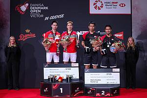 Kevin Sanjaya Sukamuljo/Marcus Fernaldi Gideon (Indonesia) juara ganda putra Denmark Open 2019 BWF World Tour Super 750.