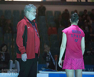 Double red card for spanish badminton star Carolina Marin at the German Open 2015