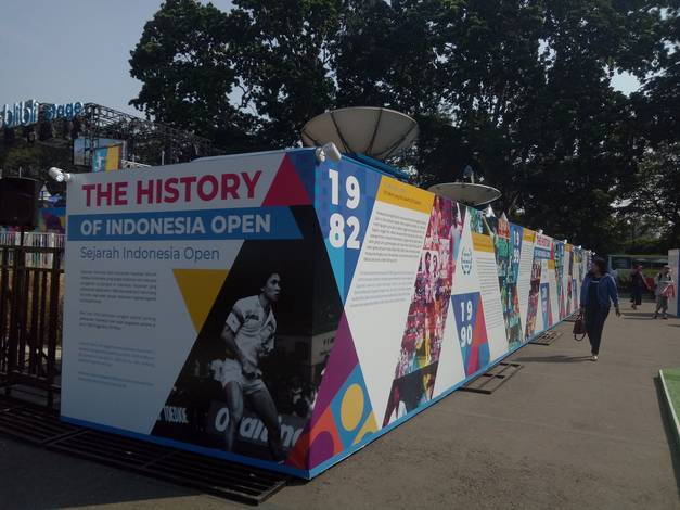 Indonesia Open year-on-year history board.