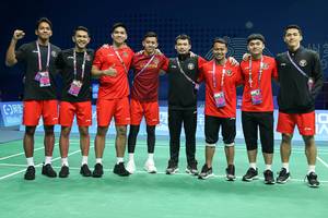 Tim putra Indonesia pada Asian Games Hangzhou 2022 (Humas PP PBSI)