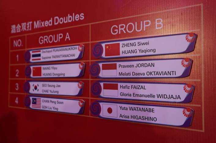 Hasil undian BWF World Tour Finals 2019 Guangzhou di sektor ganda campuran.