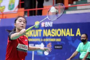 Atlet tunggal putri PB Djarum Jolin Angelia pada Sirkuit Nasional A Purwokerto, Jawa Tengah (Djarum Badminton)