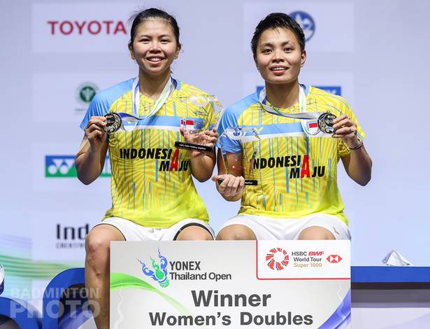 Ganda putri Indonesia, Greysia Polii/Apriyani Rahayu juara Yonex Thailand Open 2020 BWF World Tour Super 1000. (Copyright: Badmintonphoto | Courtesy of BWF)