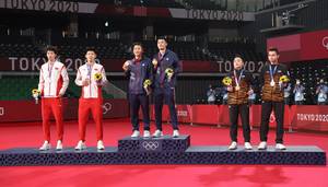 Ganda putra Malaysia, Aaron Chia/Soh Wooi Yik (kanan) berhasil meraih medali perunggu Olimpiade Tokyo 2020. (Foto: BADMINTONPHOTO - Yves Lacroix)