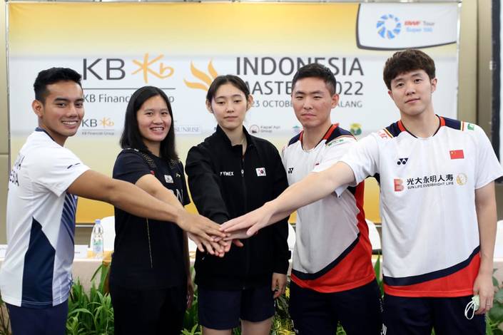 Para pemain yang akan berlaga di Indonesia Masters 2022 di Malang, Jawa Timur (Humas PP PBSI)