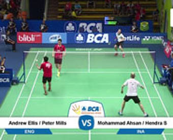 Andrew Ellis / Peter Mills (ENG) VS Mohammad Ahsan / Hendra Setiawan (INA)