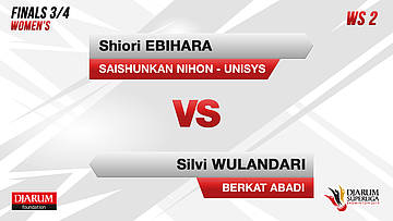 WS2 | SHIORI EBIHARA (SAISHUNKAN NIHON-UNISYS JAPAN) VS SILVI WULANDARI (BERKAT ABADI BANJARMASIN)