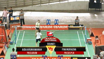 Aida Arum Amanah (PB DJARUM) VS Fina Nuraena (PB SGS PLN BANDUNG) Sirkuit Nasional Sumut Open 2013 