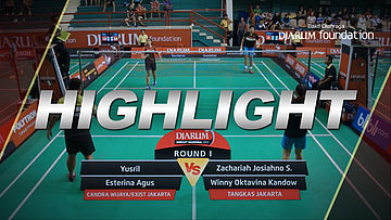 Zachariah Josiahno Sumanti/Winny Oktavina Kandow (Tangkas Jakarta) VS Yusril/Esterina Agus (Candra Wijaya/Exist Jakarta)