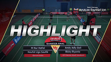 M Nur Hafizi/Naufal Ligo S (Djarum Kudus) VS Andy Adly Dzil/Ricky Ryanto (ISTC Berkat Abadi Sukabumi)