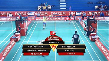 Ricky Alverino S./ Uswatun Khasanah (PB DJARUM) VS Redi Perdana/ Dini Fitri (SGS PLN)