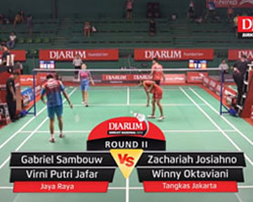 Gabriel Sambouw / Virni Putri (Jaya Raya) VS Zachariah J / Winny Oktaviani (Tangkas Jakarta)
