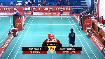 Ryan Fajar S. (PB DJARUM) VS Shuhei Hayasaki (HITACHI JAPAN) Tunggal Dewasa Putra Djarum Sirkuit Nasional Lin Ning SGS PLN Jawa Barat Open 2013