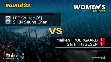 Round 32 | WD | LEE / SHIN (KOR) [6] vs FRUERGAARD / THYGESEN (DEN) | Blibli Indonesia Open 2019