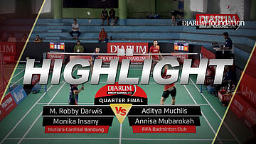 M. Robby D/Monika Insany (Mutiara Cardinal Bandung) VS Aditya M/Annisa M (FIFA Badminton club)