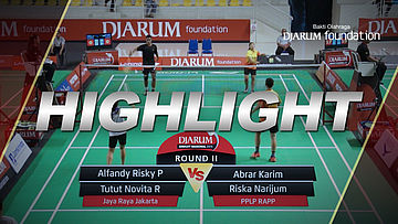 Alfandy Risky/Tutut Novita (Jaya Raya Jakarta) VS Abrar Karim/Riska Narijum (PPLP RAPP)