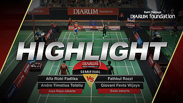 Fathkul Rozzi/Giovani Fevta Wijaya (Exist Jakarta) VS Alfa Rizki Fadlika/Andre Timotius Tololiu (Jaya Raya Jakarta)