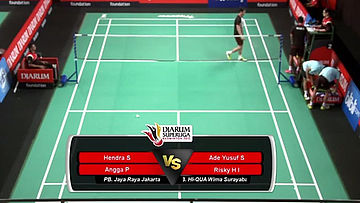 Hendra S/Angga P (Jaya Raya Jakarta) VS Ade Yusuf S/Risky Hidayat I (Hi Qua Wima)