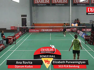 Ana Rovita (PB. Djarum Kudus) VS Elizabeth Purwaningtyas (PB. SGS PLN Bandung)