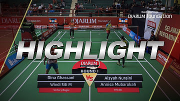 Dina Ghassani/Windi Siti Mulyani (Victory Bogor) VS Aisyah Nuraini/Annisa Mubarokah (FIFA BC)