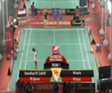 Ramadhani M Zulkifli (PB DJARUM) VS WIranto (PB Exist) Djarum Sirkuit Nasional Sumatera Open 2013.