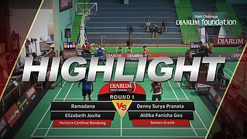 Ramadana/Elizabeth Jovita (Mutiara Cardinal Bandung) VS Denny Surya Pranata/Aldika Fanisha Gea (Semen Gresik)