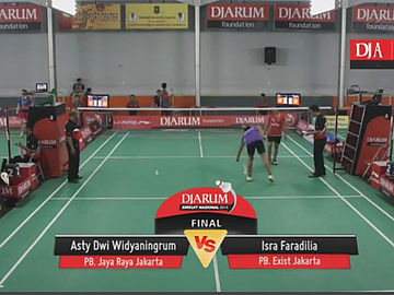 Isra Faradilia (PB. Exist Jakarta) VS Asty Dwi Widyaningrum (PB. Jaya Raya Jakarta)
