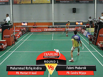 Muhammad Rofiq Andira (PB. Mentari V-kool) VS Fahmi Mubarok (PB. Candra Wijaya)
