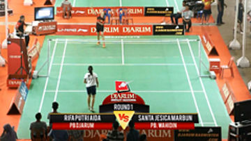 Rifa Putri A. (PB Djarum) VS Santa J.M.(PB Wahidin) Djarum Sirkuit Nasional Sumatera Open 2013 