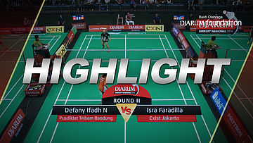Defany Ifadh N (Pusdiklat Telkom Bandung) VS Isra Faradilla (Exist Jakarta) 