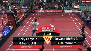 Dicky Cahya Yustiwa/Muhammad Taufiqul Hafizh (PB. DJARUM KUDUS) VS Devand Riefky Reksadillano/Feisal Wiranto (PB. DJARUM KUDUS)