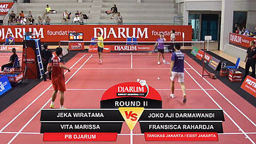 Jeka Wiratama/Vita Marissa (Djarum Kudus) VS Joko Aji Darmawandi/Fransisca Rahardja (Tangkas Jakarta/Exist Jakarta)