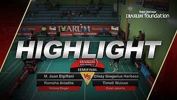Clinzy Gregorius Haribasz/Timoti Wuisan (Exist Jakarta) VS M. Juan Elgiffani/Ramsha Ariadita (Victory Bogor)