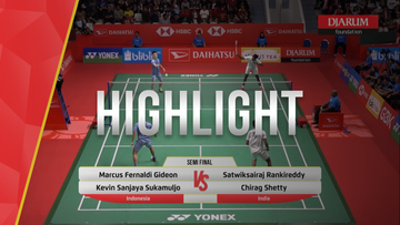 Marcus Fernaldi Gideon/Kevin Sanjaya Sukamuljo (Indonesia) VS Satwiksairaj Rankireddy/Chirag Shetty (India)