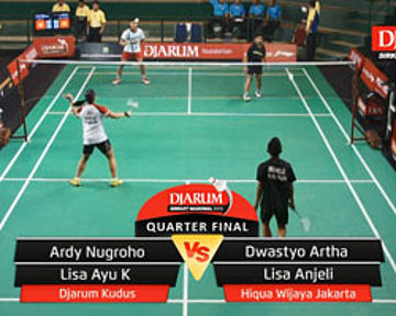 Ardy Nugroho/Lisa Ayu (Djarum Kudus) VS Dwastyo Artha/Lisa Anjeli (Hiqua Wijaya Jakarta)
